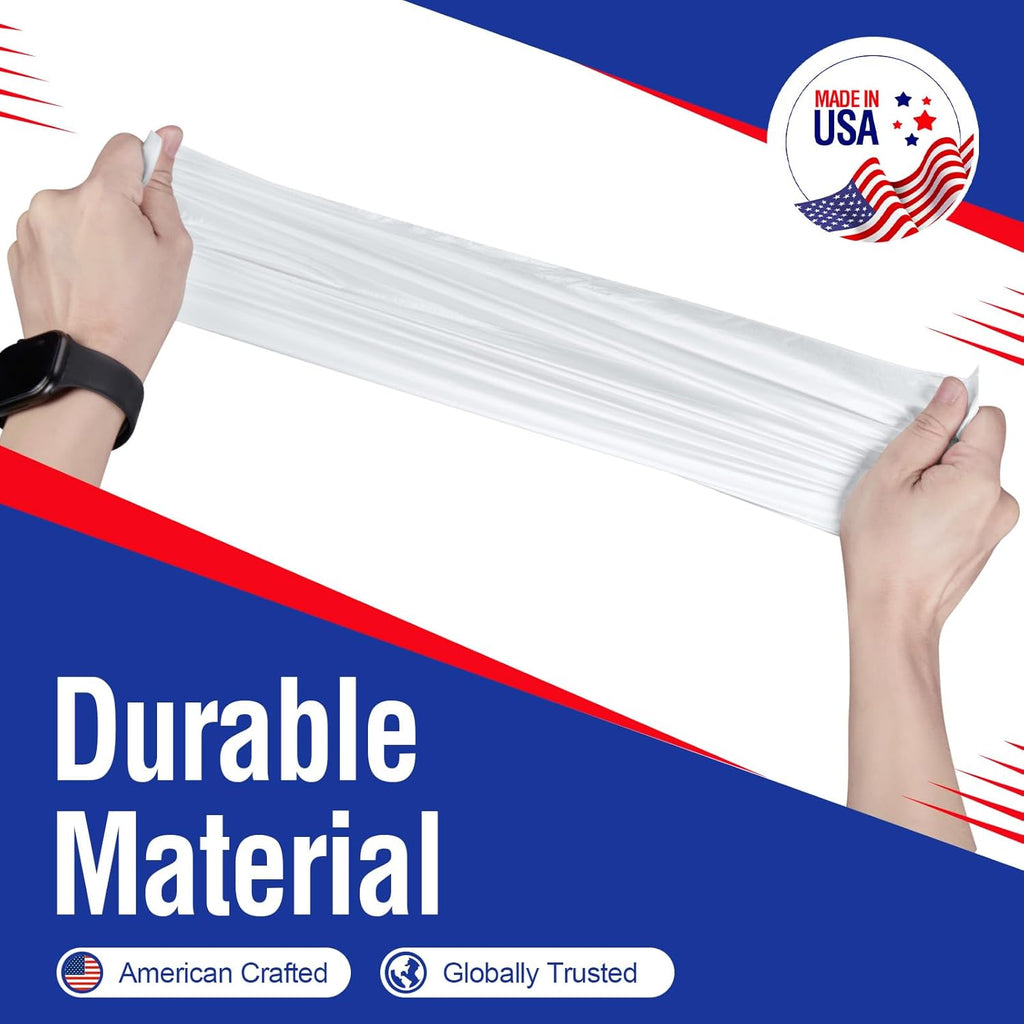 Delxo 40-45 Gallon Clear Trash Bags, 125 Count – Medium Duty Garbage Bags, Thick, Durable &