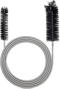 Extra-Thick Drain Brush with Stronger Spring - 67-Inch Flexible Pipe Cleaning Tool - Dual Bristle