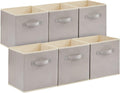 Lifewit Collapsible Fabric Storage Cubes Bins Set 11 Inch, Foldable Cubby Organizers Boxes, 6 Pack