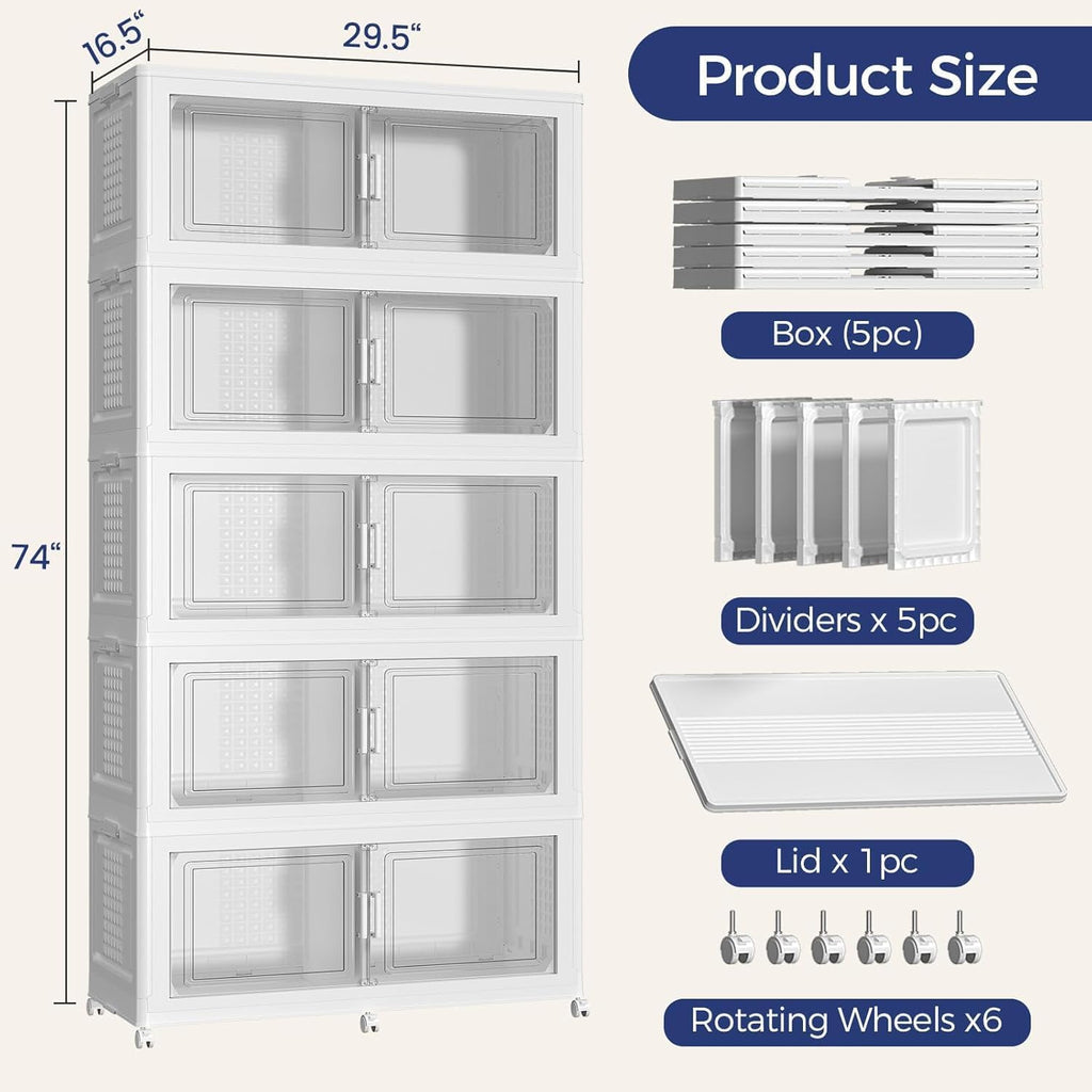 200GAL Extra Large Storage Bins with Lid, 800Qt Stackable Closet Organizers and Drawers