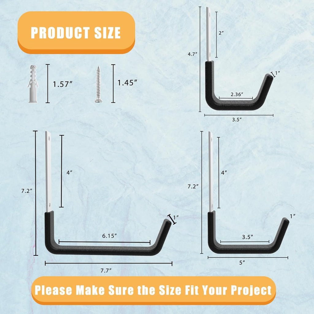 Heavy Duty Utility Hooks for Garage Storage Utility Hooks Wall Mount,Garage Hooks Heavy Duty,Garage