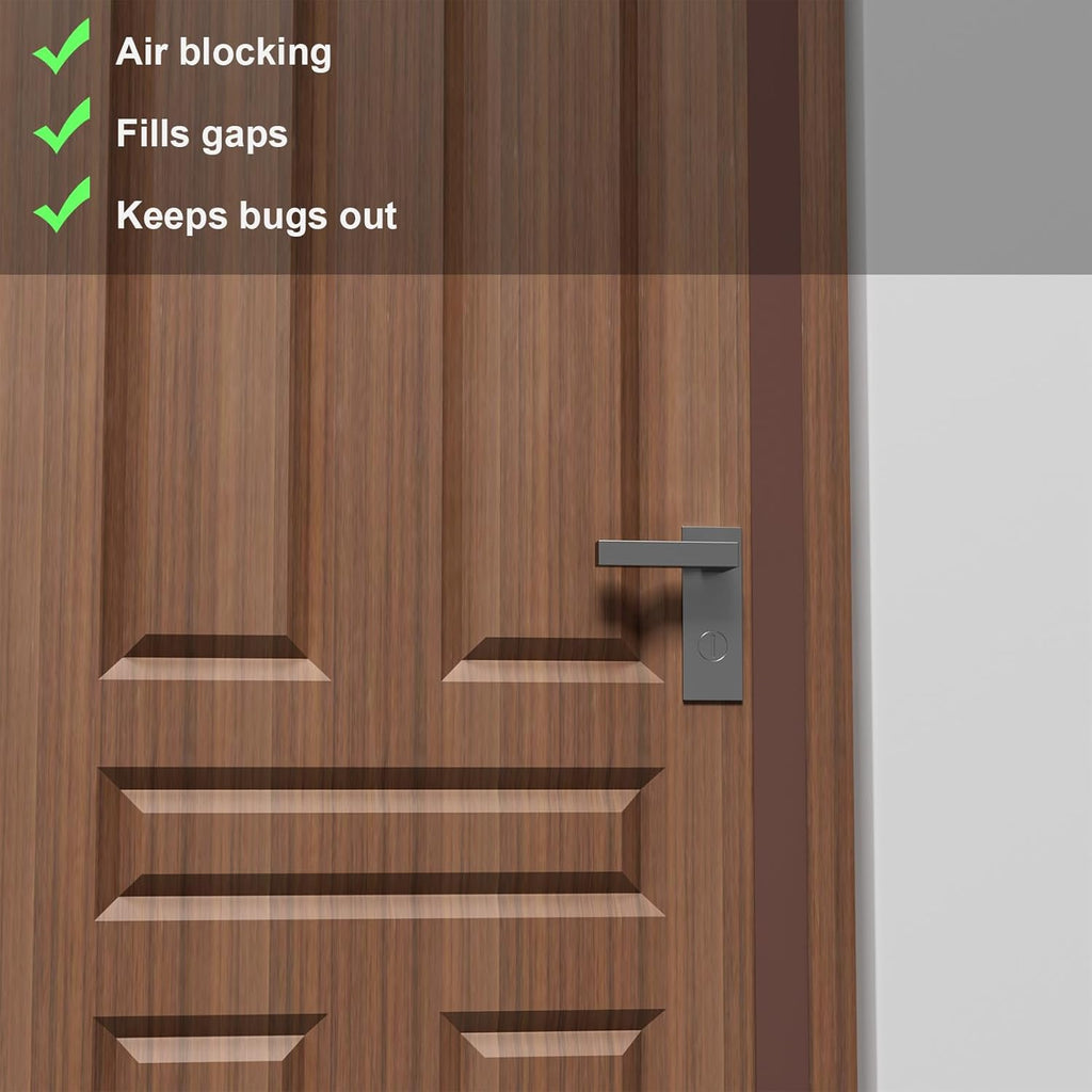 T-Shaped Door Draft Stopper, 1.97 in x 40 Ft Silicone Seal Strip for Windows Gaps, Weather