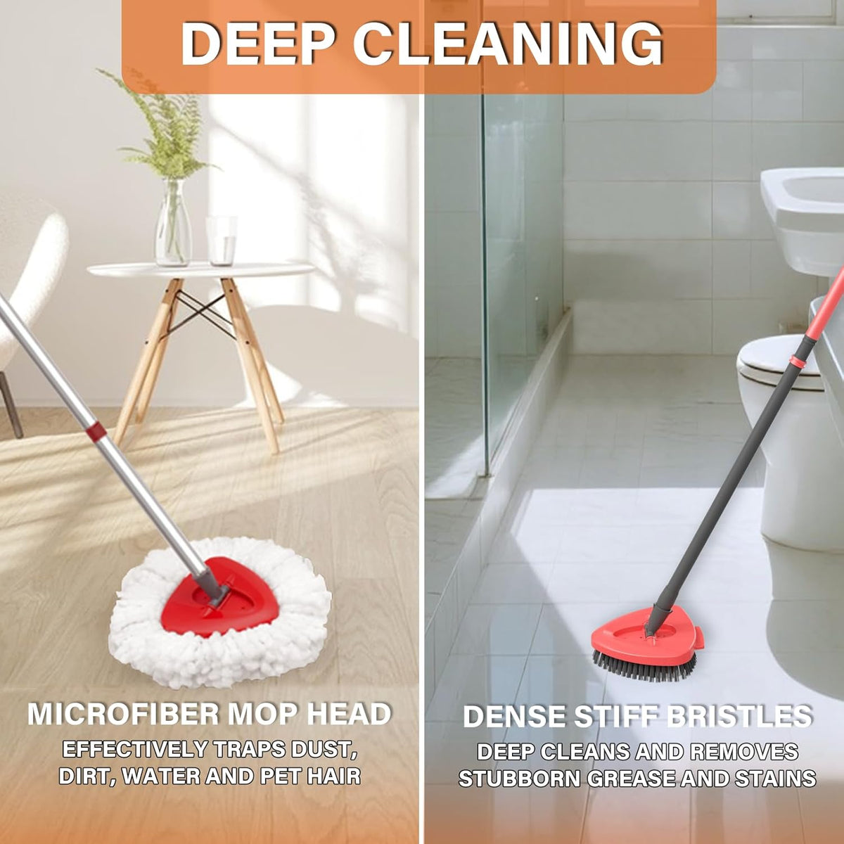 5 Pack Spin Mop Head Replacement for O Cedar EasyWring 1-Tank System,Include 4 Mop Replace Heads +