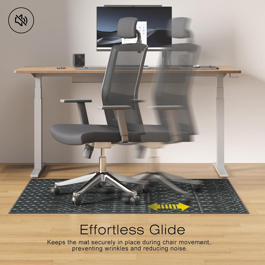 Office Chair Mat for Hardwood & Tile Floors, 48" x 36" Desk Chair Mat, Non-Slip Floor Protector for