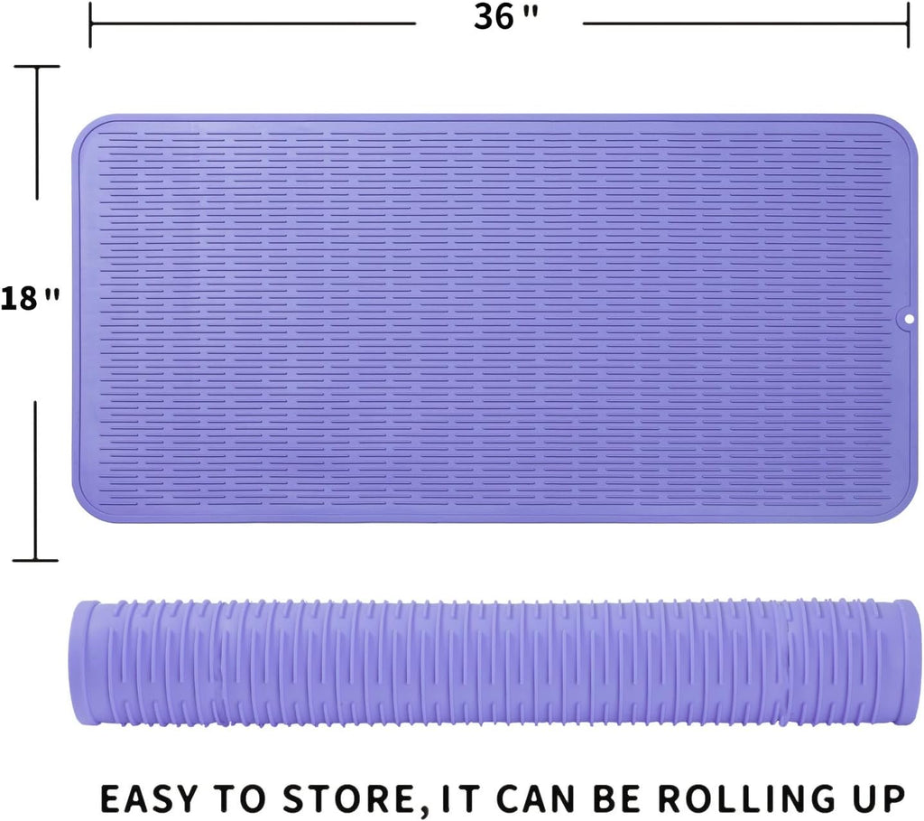 Silicone Dish Drying Mat for Multiple Usage,Easy clean,Eco-friendly,Heat-resistant Silicone Mat for