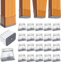 BUMACO Chair Leg Floor Protectors Rectangle Chair Leg Protectors for Hardwood Floors Silicone Pads