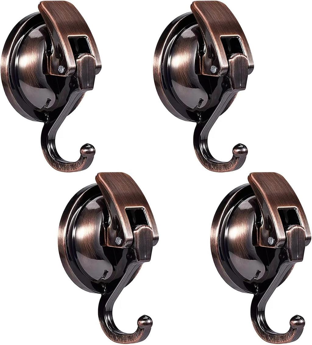 Suction Cup Hooks for Shower, Bathroom, Kitchen, Glass Door, Mirror, Tile – Loofah, Towel, Coat