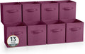 Sorbus 13 Inch Storage Bins - Sturdy Collapsible Fabric Storage Cubes with Handle - 8 Foldable