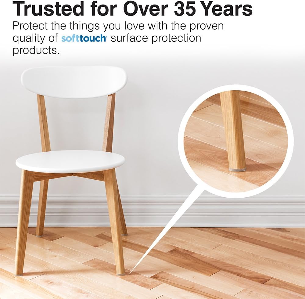 SOFTTOUCH 4723995N Heavy Duty 3 Inch Felt Furniture Pads to Protect Hardwood Floors from Scratches