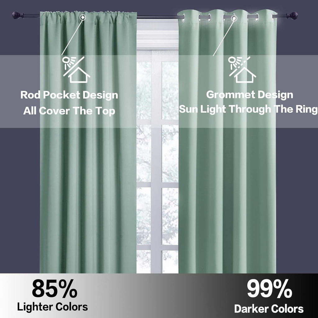 RYB HOME RV Curtains for Camper Windows - Soft Thermal Insulated Small Window Curtain Tiers for