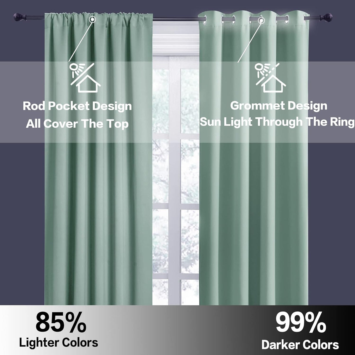 RYB HOME RV Curtains for Camper Windows - Soft Thermal Insulated Small Window Curtain Tiers for