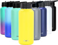 DRINCO Stainless Steel Water Bottle Spout Lid Vacuum Insulated Double Wall Water Bottle Wide Mouth
