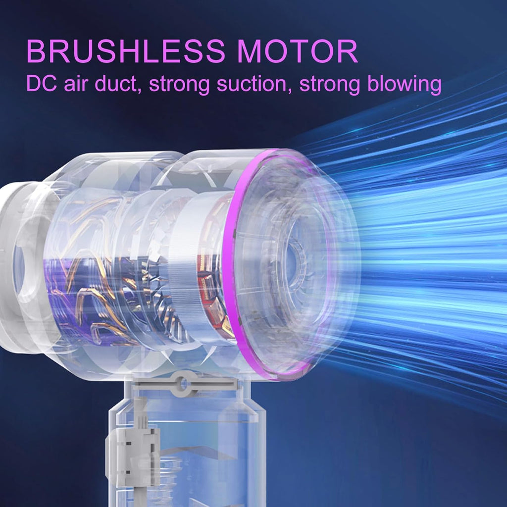 Car Vacuum Portable Cordless, 21000Pa Strong Suction Handheld Vacuum, 100W Auto Vac for Car