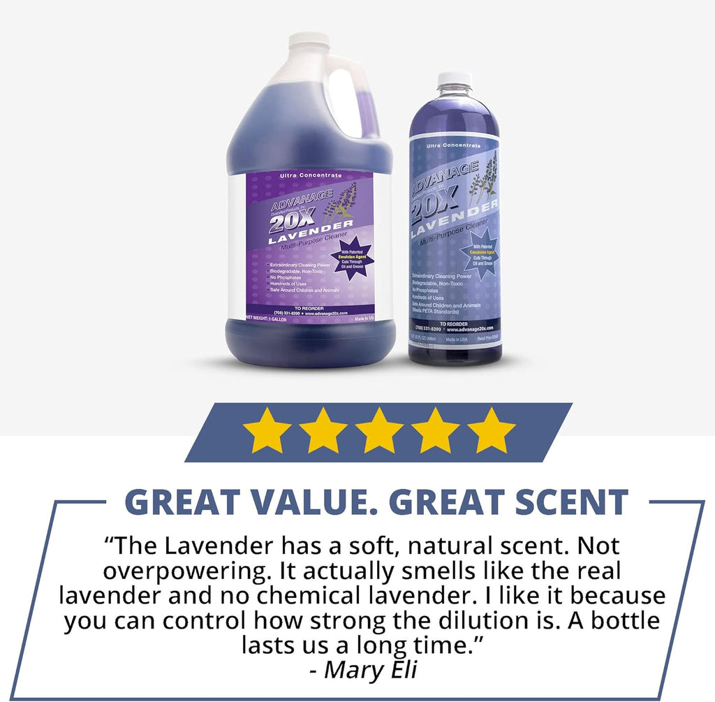 All Purpose Cleaner Concentrate - Advanage 20X The Wonder Cleaner Lavender for All Surfaces Around