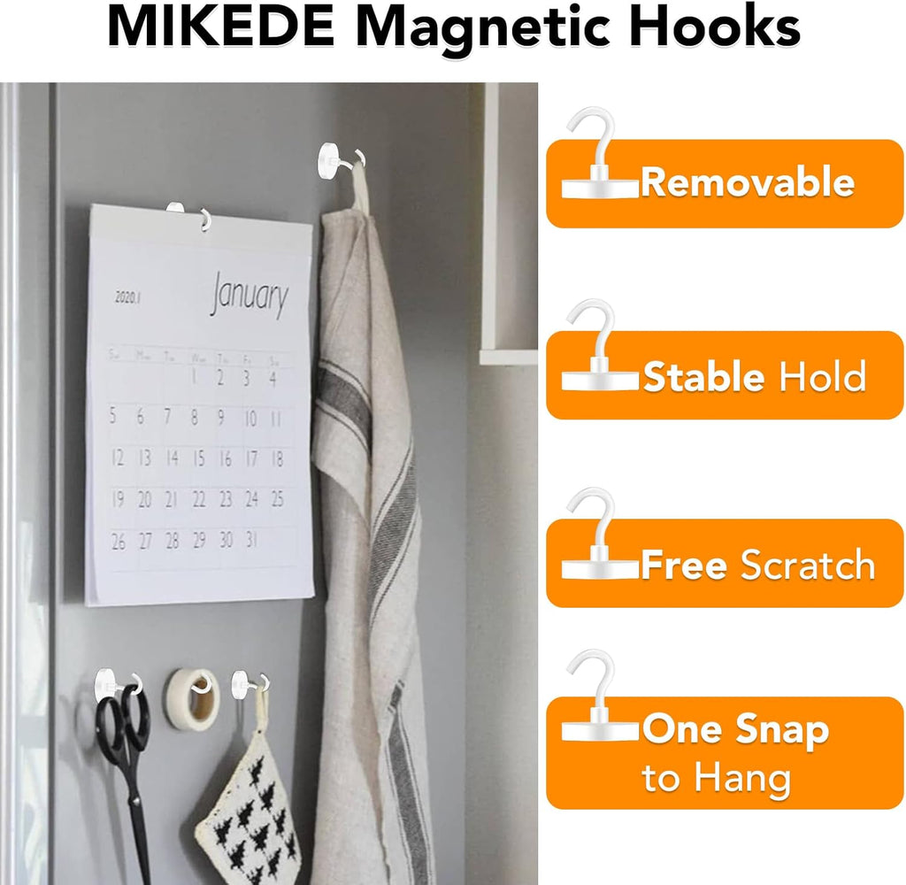 MIKEDE Magnetic Hooks Heavy Duty, 150LB Super Strong Magnetic Hooks for Cruise, Neodymium Earth