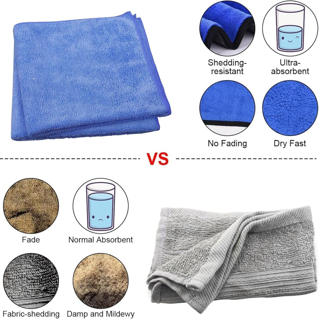 Single Microfiber Cleaning Cloth 40x40 cm - Ultra Absorbent Microfiber Cloth for Home, Kitchen Car