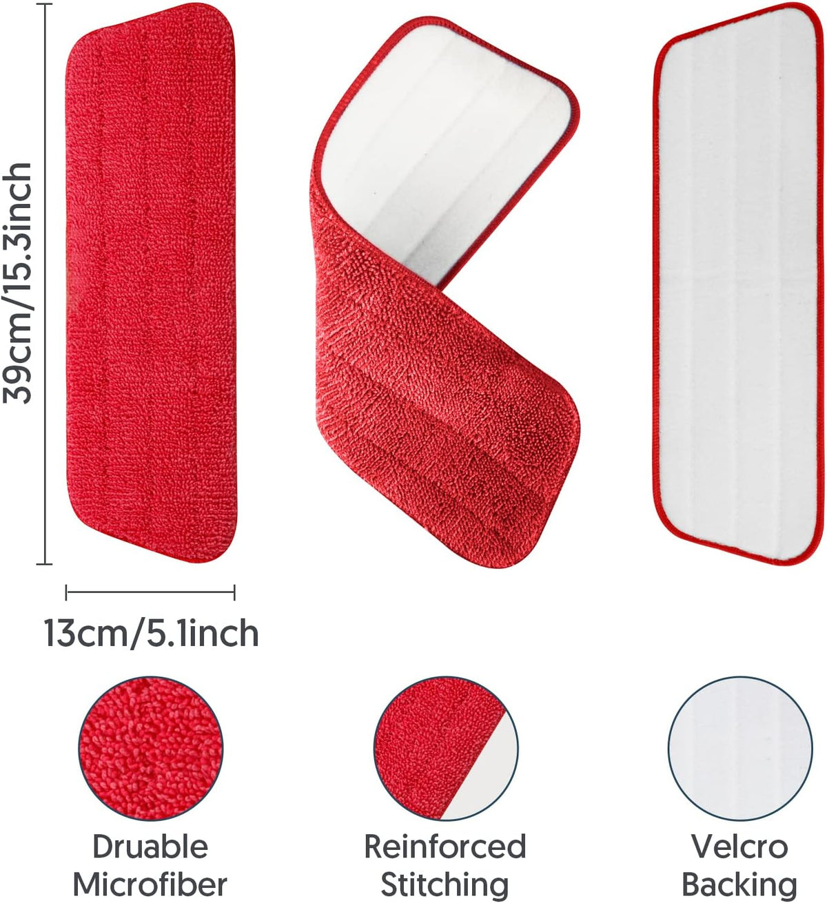 7 Count Reusable Mop Pads for Swiffer PowerMop - MEXERRIS Microfiber Wet PowerMop Pads Refills