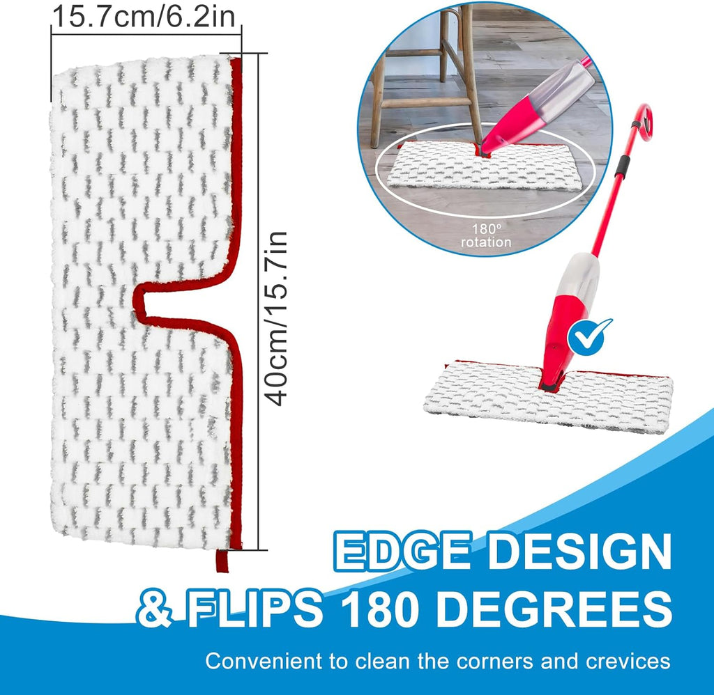 Microfiber Spray Mop Pads Compatible with Promist MAX Spray Mop, Mops Refills for Ocedar Replace