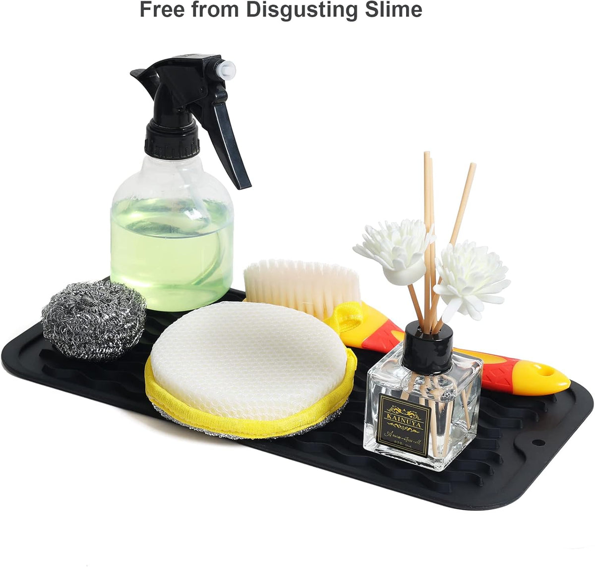 ZLR 2 Pcs Silicone Dish Drying Mats for Kitchen Counter, Eco-Friendly Fast Dry Dish Mat, Easy Clean
