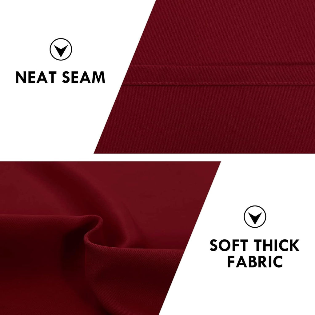 DWCN Christmas Burgundy Room Darkening Blackout Curtains - Thermal Insulated Privacy Energy Saving