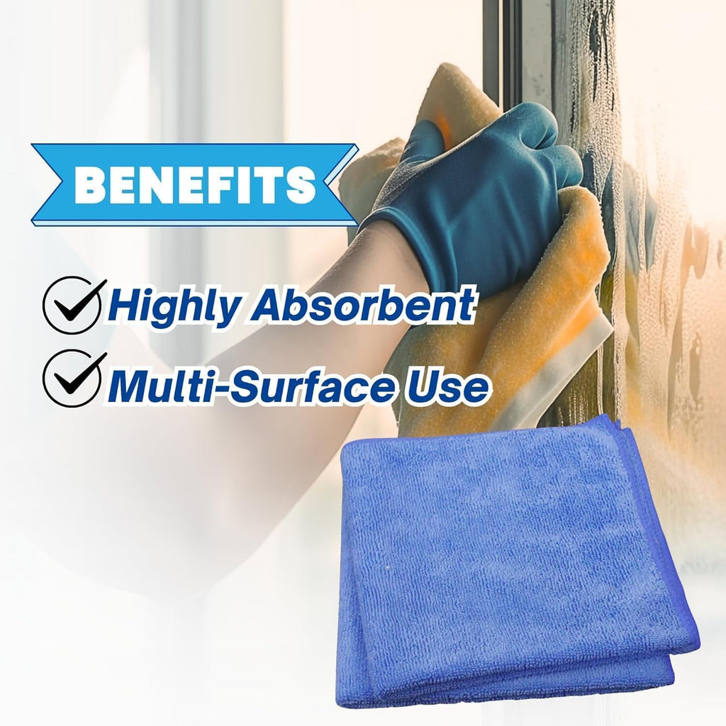 Single Microfiber Cleaning Cloth 40x40 cm - Ultra Absorbent Microfiber Cloth for Home, Kitchen Car