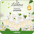 Plug-in Refills Home Plug-in Air Freshener - Jasmine Essential Oil Refills 6 Count Long-Lasting