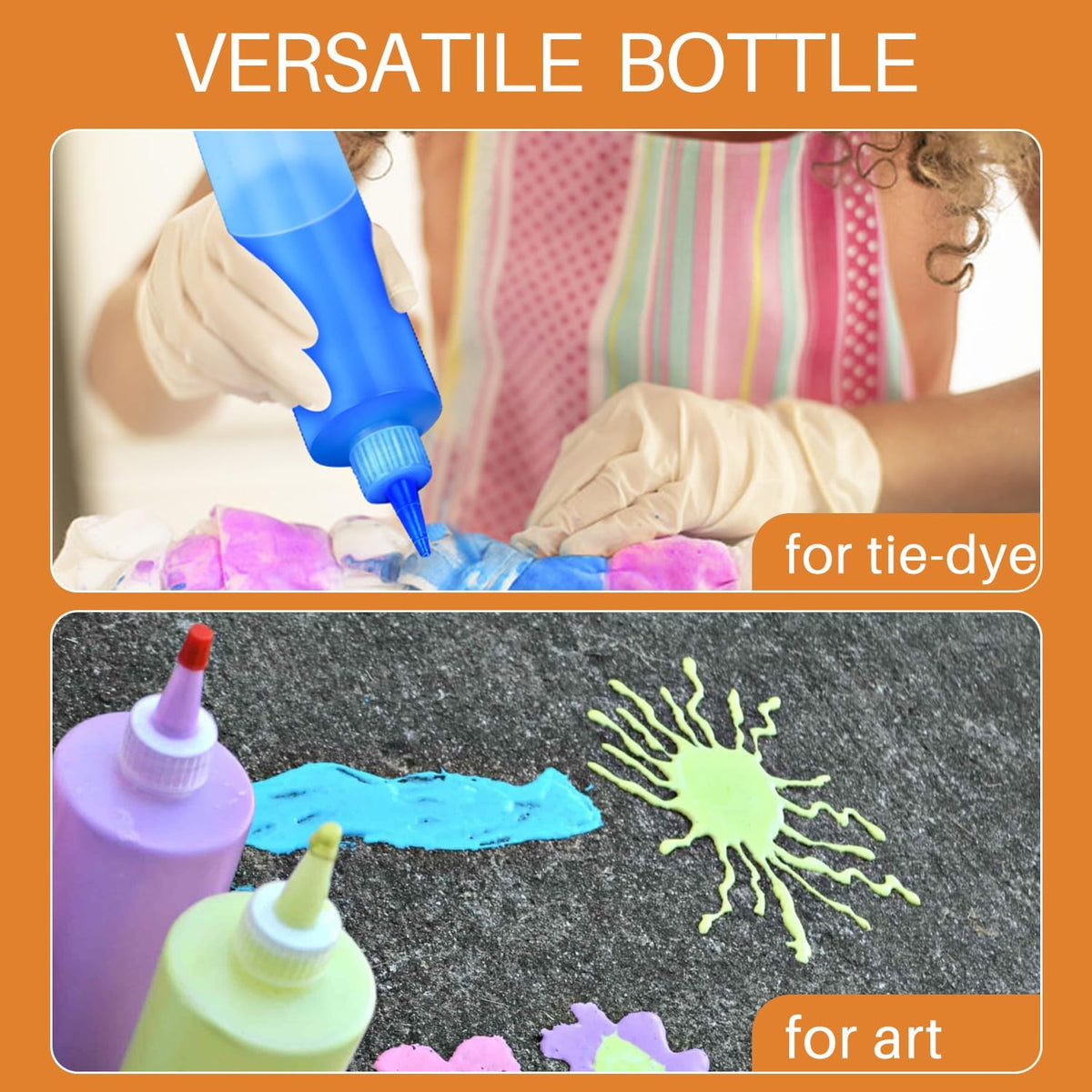 Squeeze Bottles, 16oz Plastic Condiment Squeeze Bottles with Labels & Funnels & Brusher for Liquids