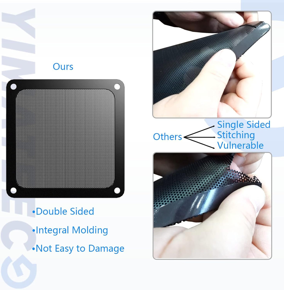 Dust Filter PC 140mm -5Pack Magnetic Fan Dust Mesh Filter for Computer Cooler Fan/PSU/Routers, PVC