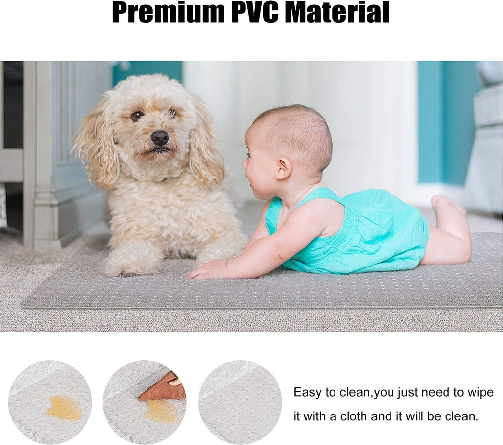 Kuyal Desk Chair Mat for Carpet, 51'' x 63'' Rectangle Transparent Mats for Chairs Good for Desks