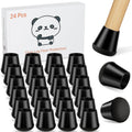 24 PCS Silicone Chair Leg Floor Protectors Small (0.8"-1") Rubber Felt Furniture Pads Chair Legs