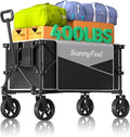 SunnyFeel Heavy Duty Collapsible Outdoor Utility Wagon Cart 400LB Capacity Adjustable