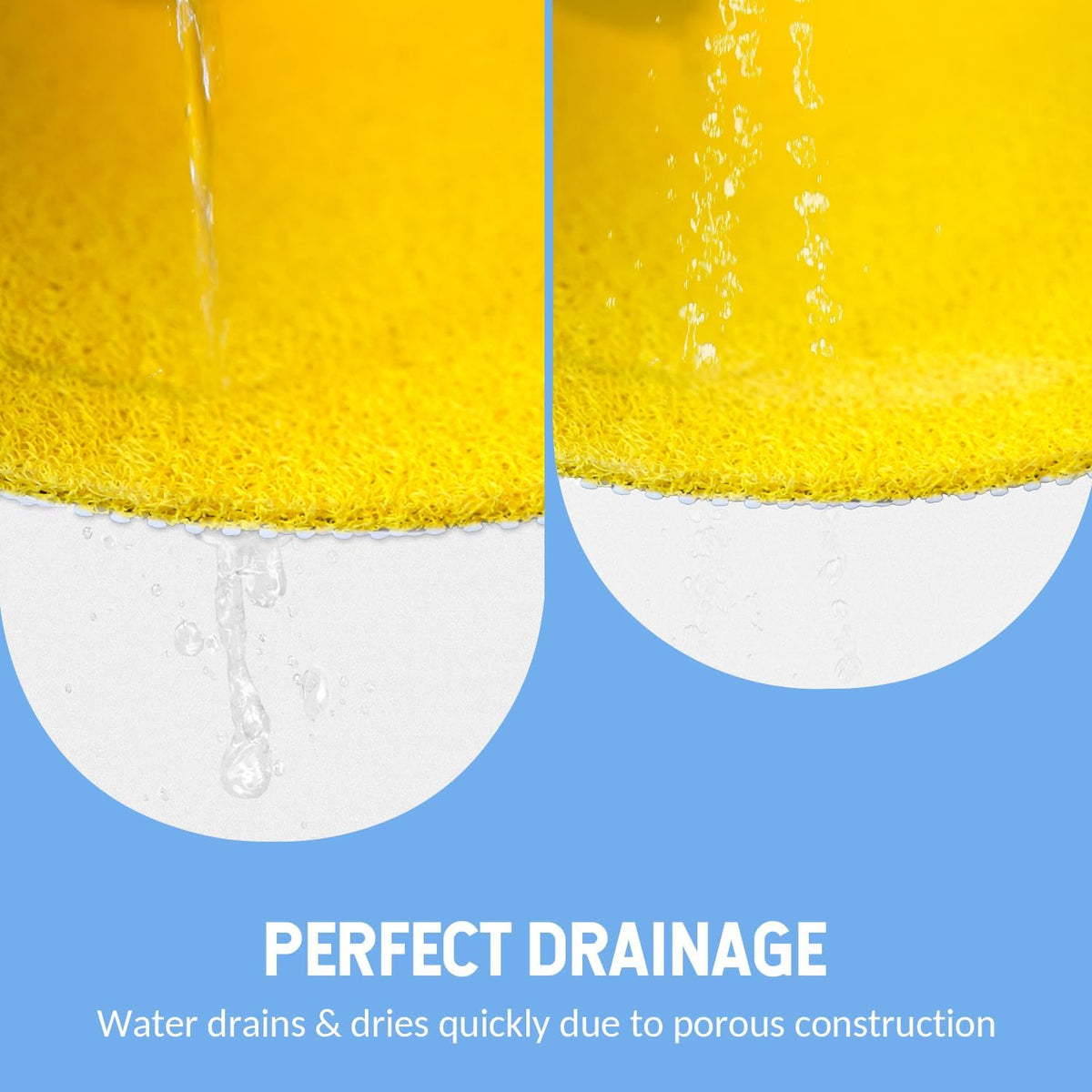 Non-Slip Bathtub Mat, Anti Slip Shower Mat, Fast Drying Bathtub Mats, Foot Scrubber Mat, Anti Slip