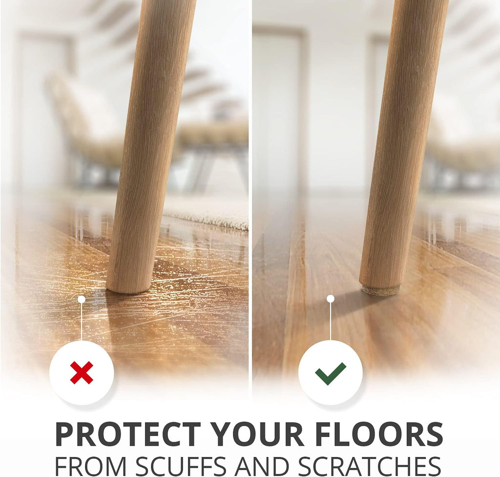 X-Protector 357 pcs Beige Felt Furniture Pads - Huge Quantity of Hardwood Floor Protectors with