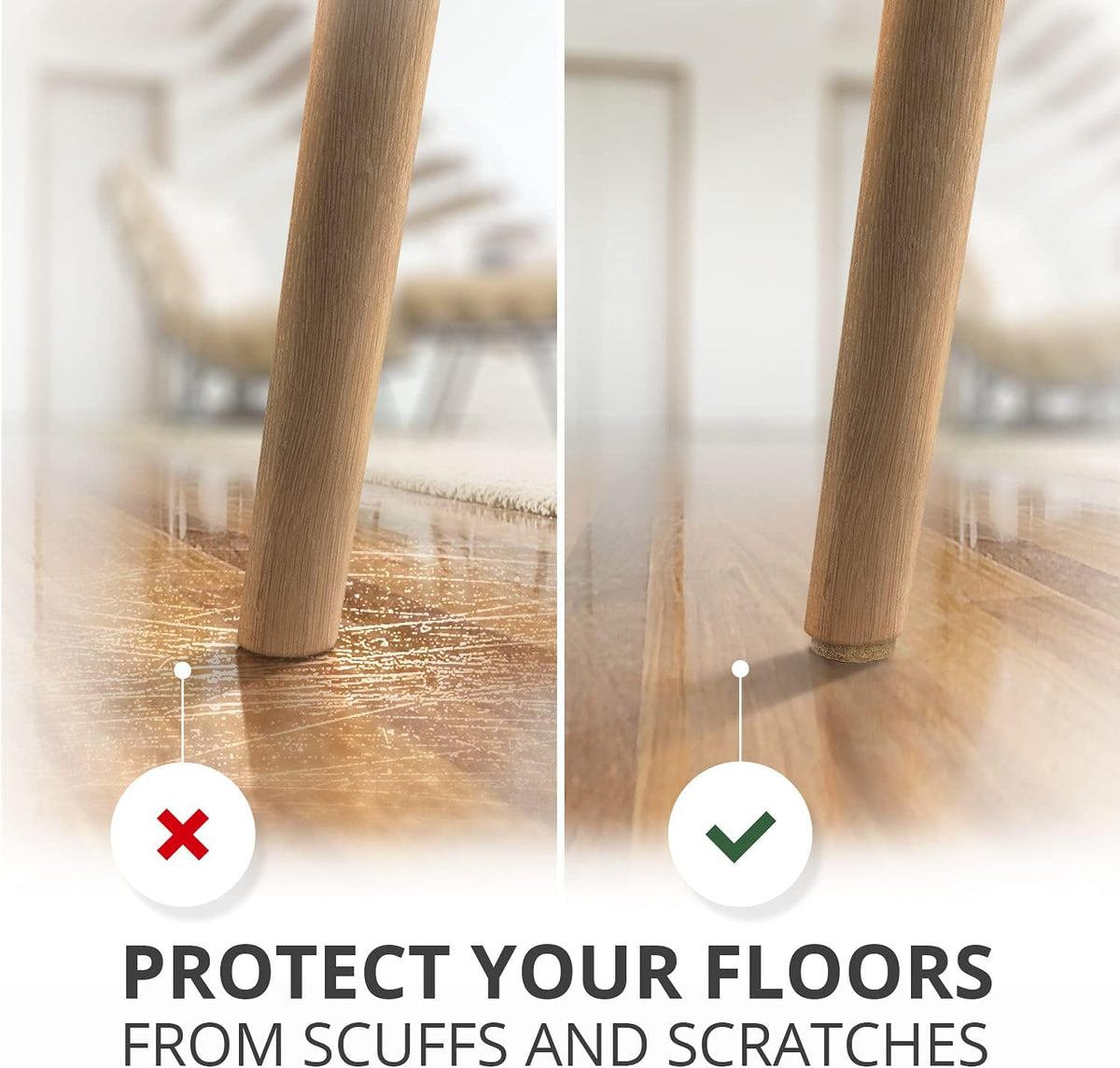 X-Protector 357 pcs Beige Felt Furniture Pads - Huge Quantity of Hardwood Floor Protectors with
