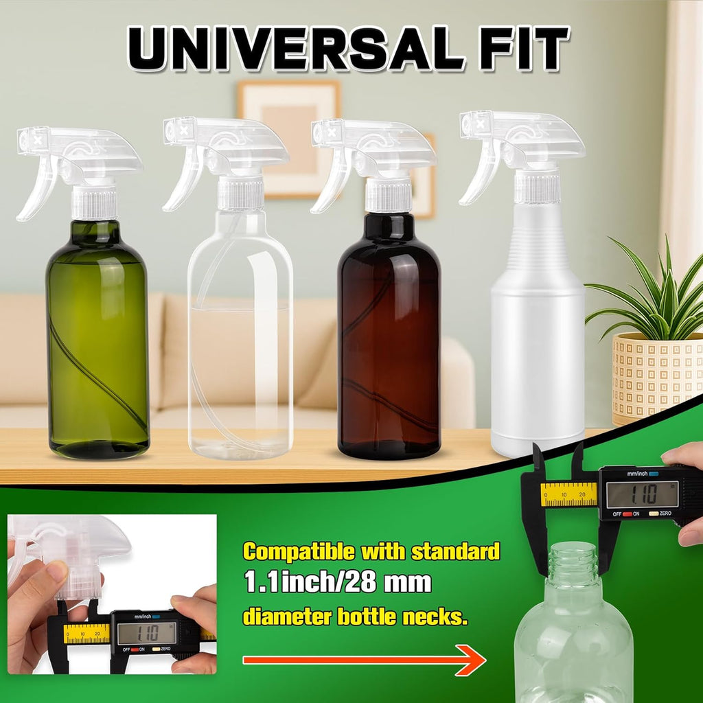 DIYSELF Spray-Bottle-Nozzle-Replacement, Universal Spray Bottle Top for Plastic Glass Bottles