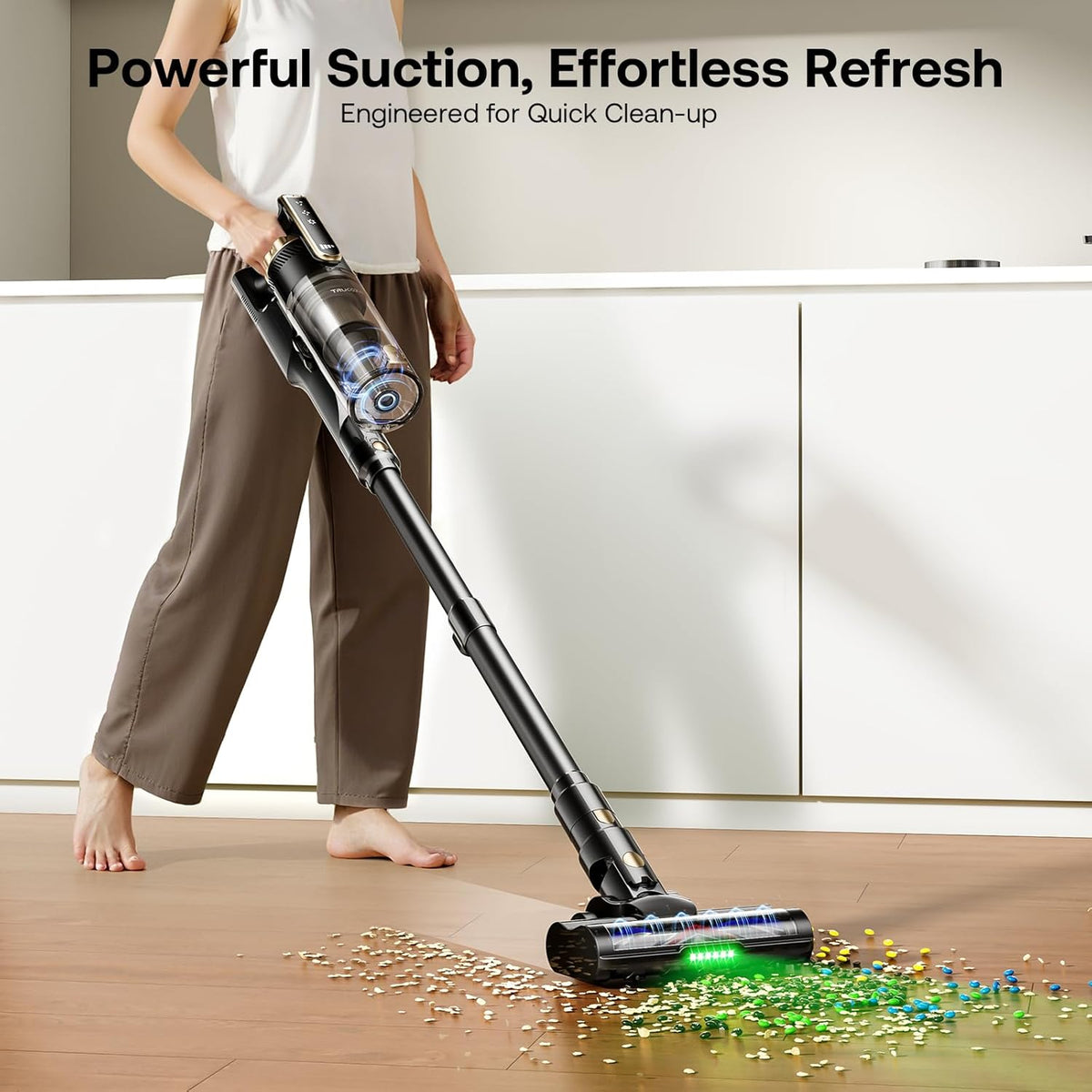 Trucozie Cordless Vacuum Cleaner with Self-Standing, 50 mins Runtime Lightweight Vacuum Cleaner