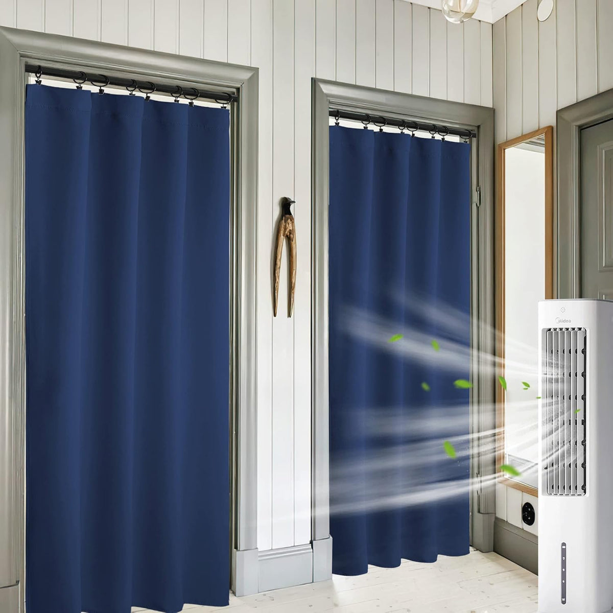 RYB HOME Curtains for Bedroom 72 inches Long, Blackout Thermal Insulating Window Treatment Drapes