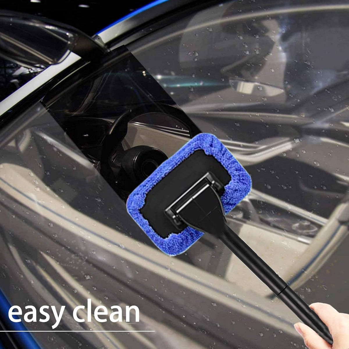 Windshield Cleaning Tool Windshield Cleaning Wand Auto Window Cleaner,5 Pieces Reusable Cloth Pads