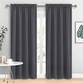 DWCN Blackout Curtains for Bedroom 84 Inch Length 2 Panels Set, Solid Thermal Insulated Energy