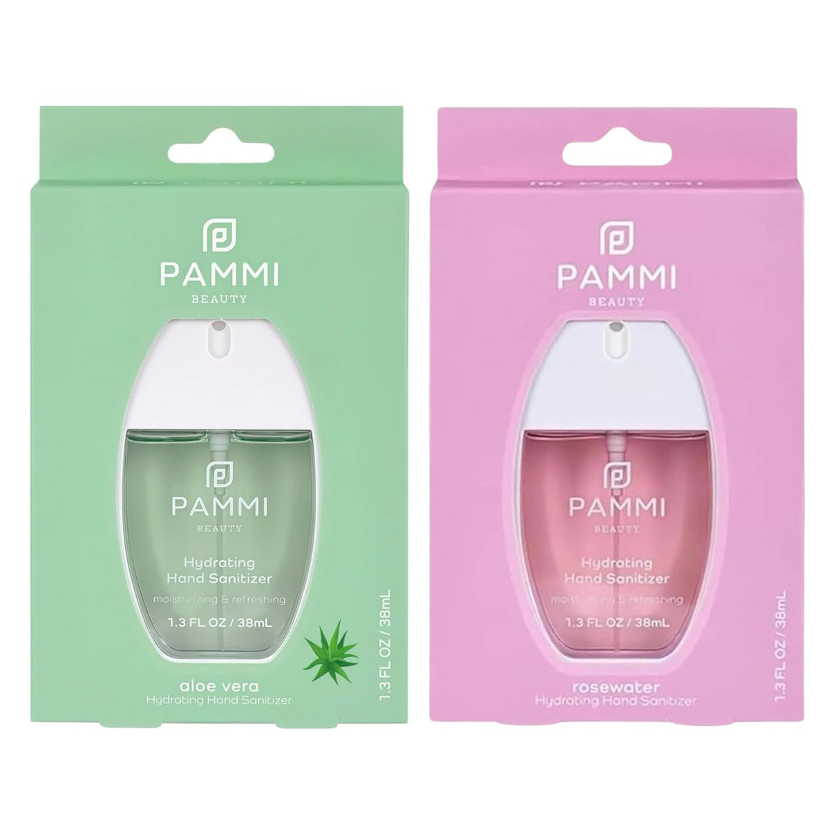 PAMMI Power Mist Hydrating Hand Sanitizer Spray, Portable Travel Size Pocket Hand Sanitizer