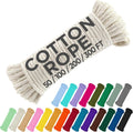 TECEUM 500lb Cotton Rope 3/16” (5 mm) – 100 FT – Strong All-Purpose Braided Rope – Natural Cotton