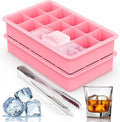 Silicone Ice Cube Trays for Freezer Set of 2- Square Ice Cubes Mold-Easy Release Silicone Old