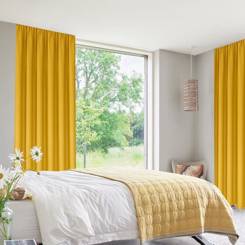 DWCN Blackout Curtains Room Darkening Thermal Insulated Bedroom Curtains Window Curtain Panels, 38