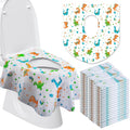 50 Packs Disposable Toilet Seat Covers Extra Large Individually Wrapped for Kids and Adults