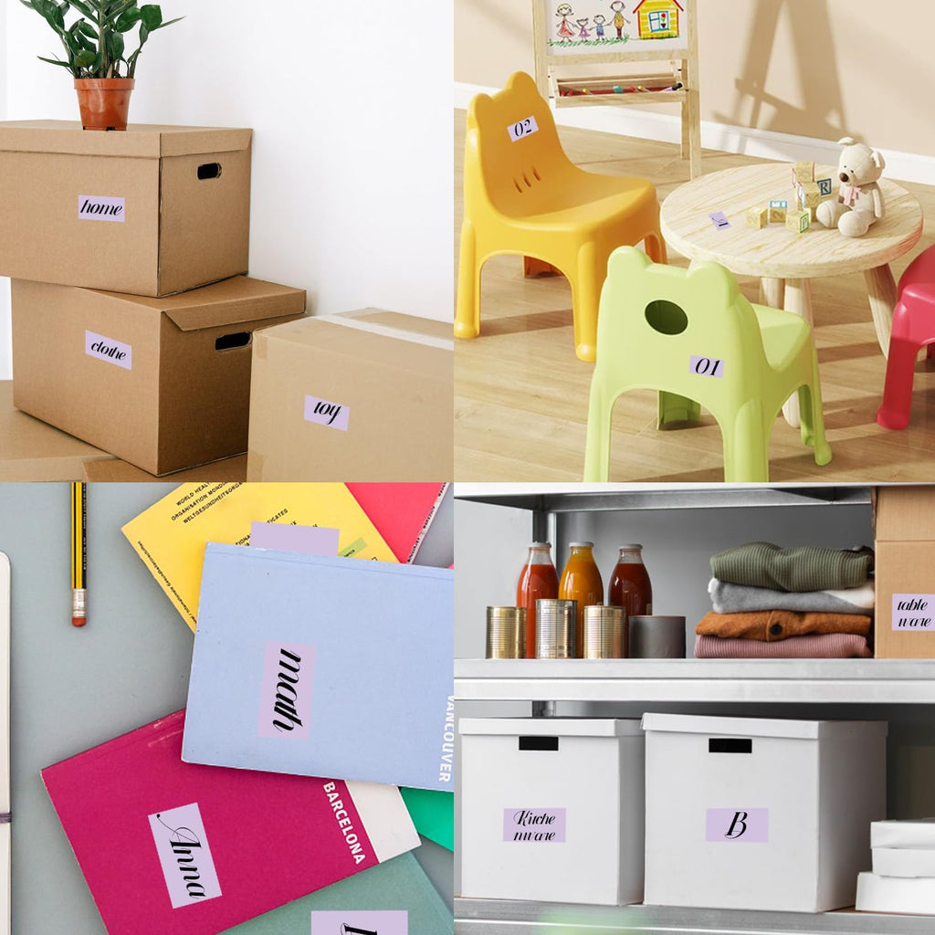 STARLIBOO Colored Labels Stickers 3 x 2 Inch, Rectangle Moving Labels Stickers, 250Pcs Garage Sale