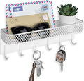 Key Holder for Wall – Decorative Stainless Steel Key Hanger with 6 Hooks for Hats, Bags, Leashes