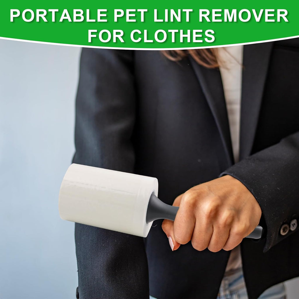 Lint Roller for Pet Hair 500 Sheets Extra Sticky Pet Hair Remover for Clothes Furniture Carpet