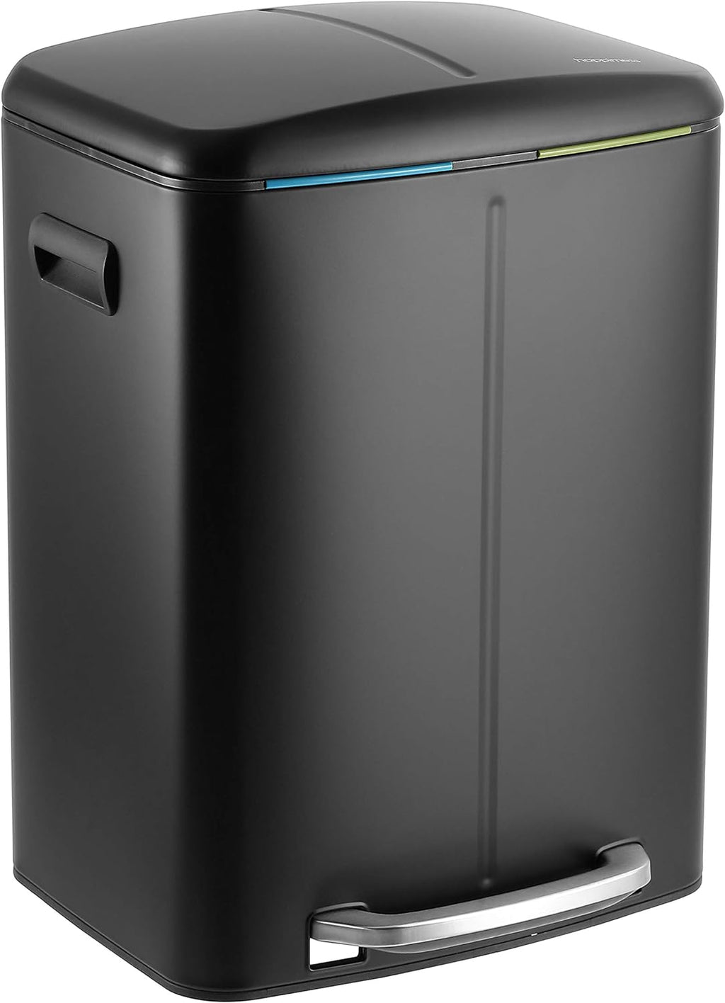 happimess HPM1005B Marco Rectangular 10.6-Gallon Double Bucket Trash Can with Soft-Close Lid