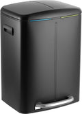 happimess HPM1005B Marco Rectangular 10.6-Gallon Double Bucket Trash Can with Soft-Close Lid