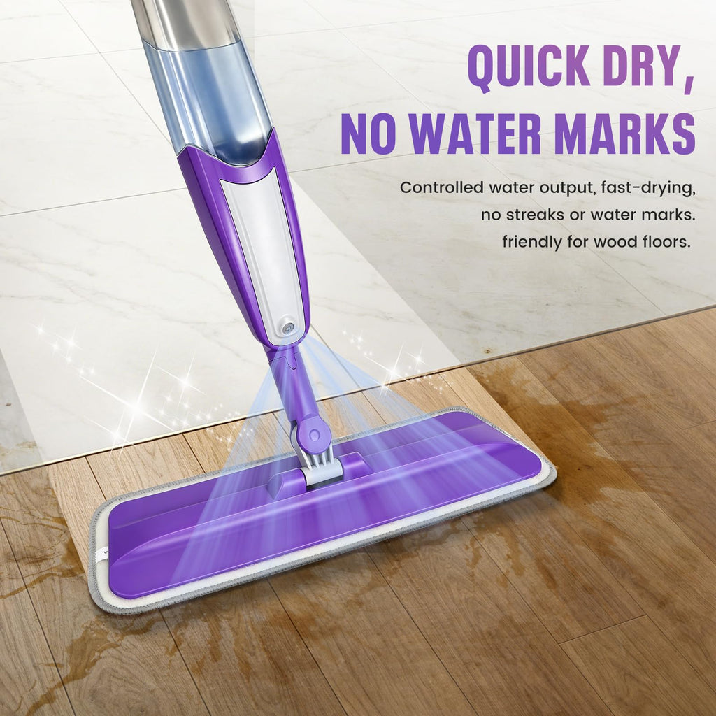 Beyoco Spray Mop for Hardwood Floors Cleaning with 3 Washable Pads